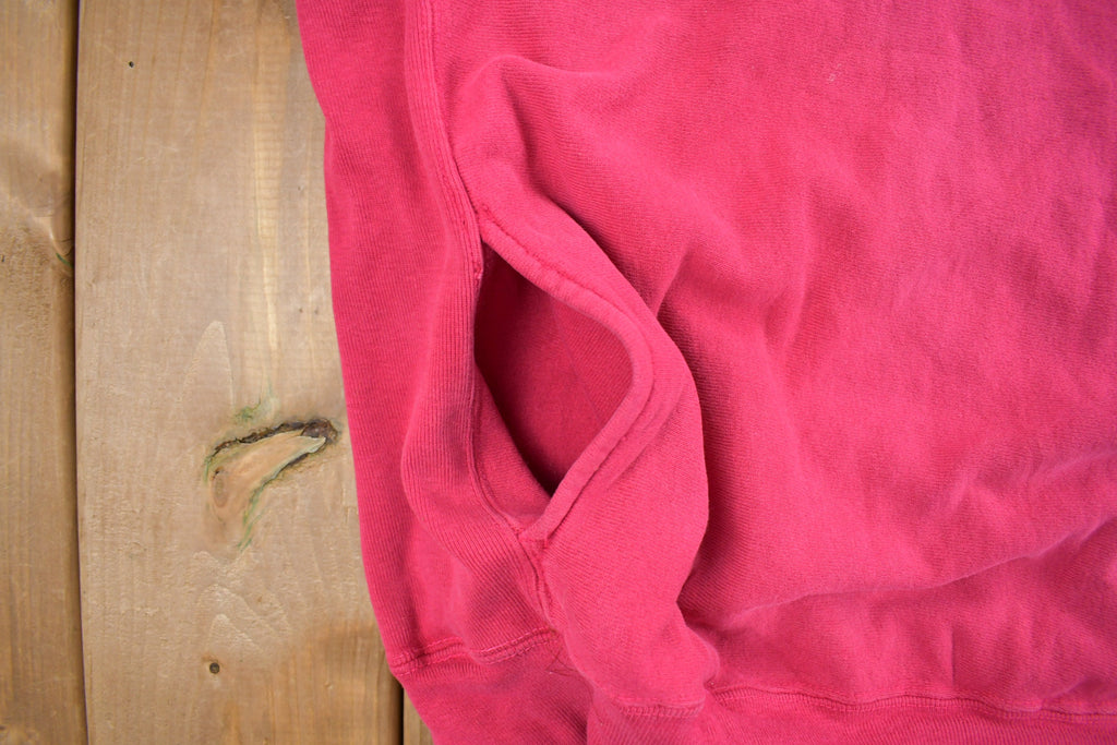 Vintage 1990s Blank Pink Champion Reverse Weave Mock Neck