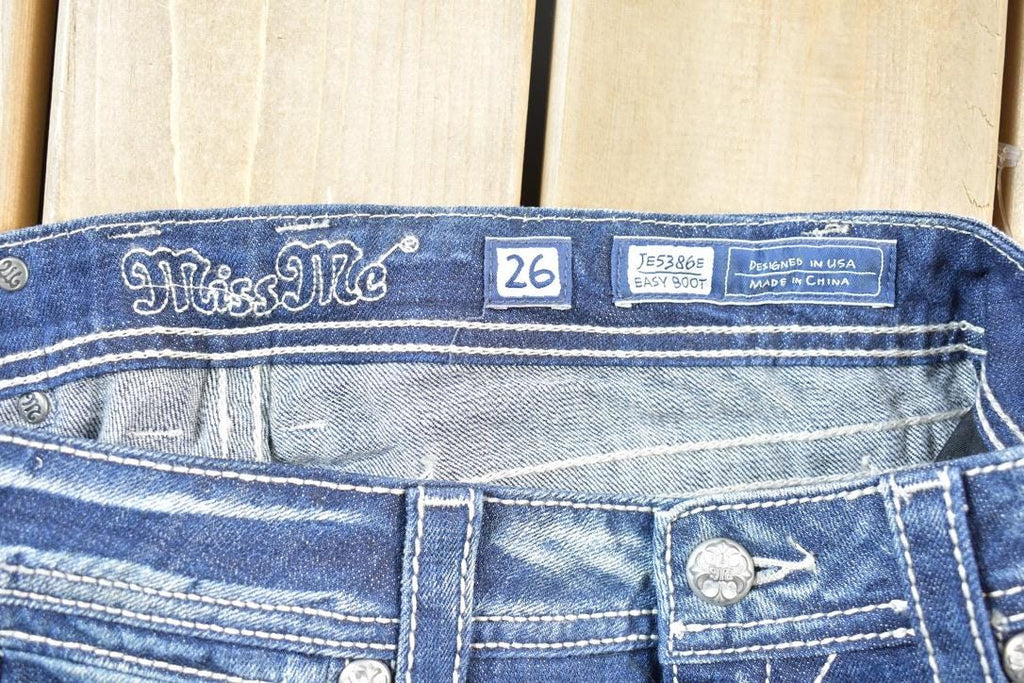 Vintage Y2K Miss Me Bedazzled Low Rise Jeans Size 26x33