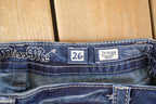 Vintage Deadstock Y2K Miss Me Bedazzled Low Rise Jeans Women's Size 26x31