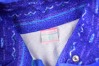 Vintage 1990s Lady Footlocker T Snap All OVer Print Fleece Sweater Size Womens Small
