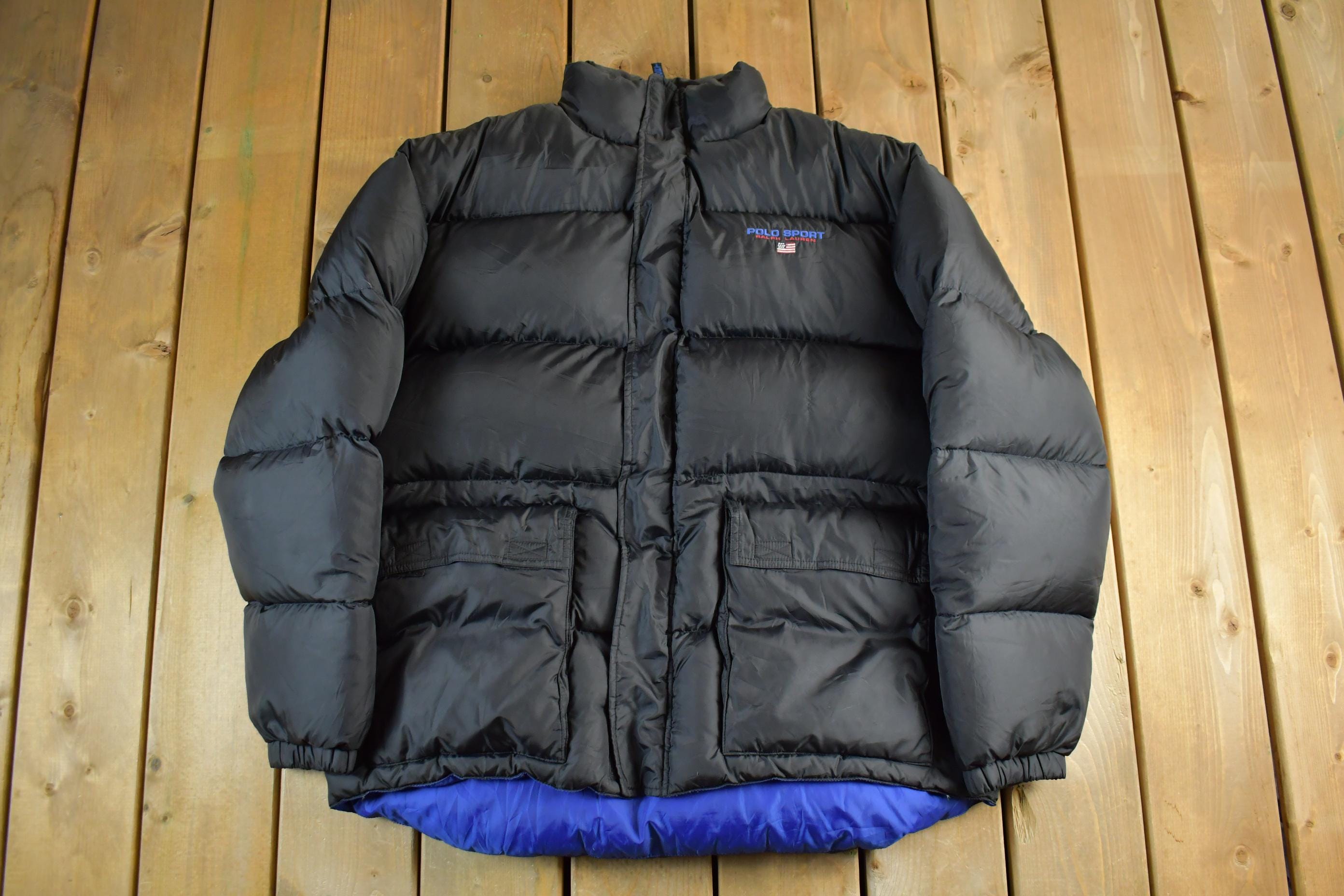 Vintage 1990s Ralph Lauren Polo Sport Down Puffer Jacket Men's Large