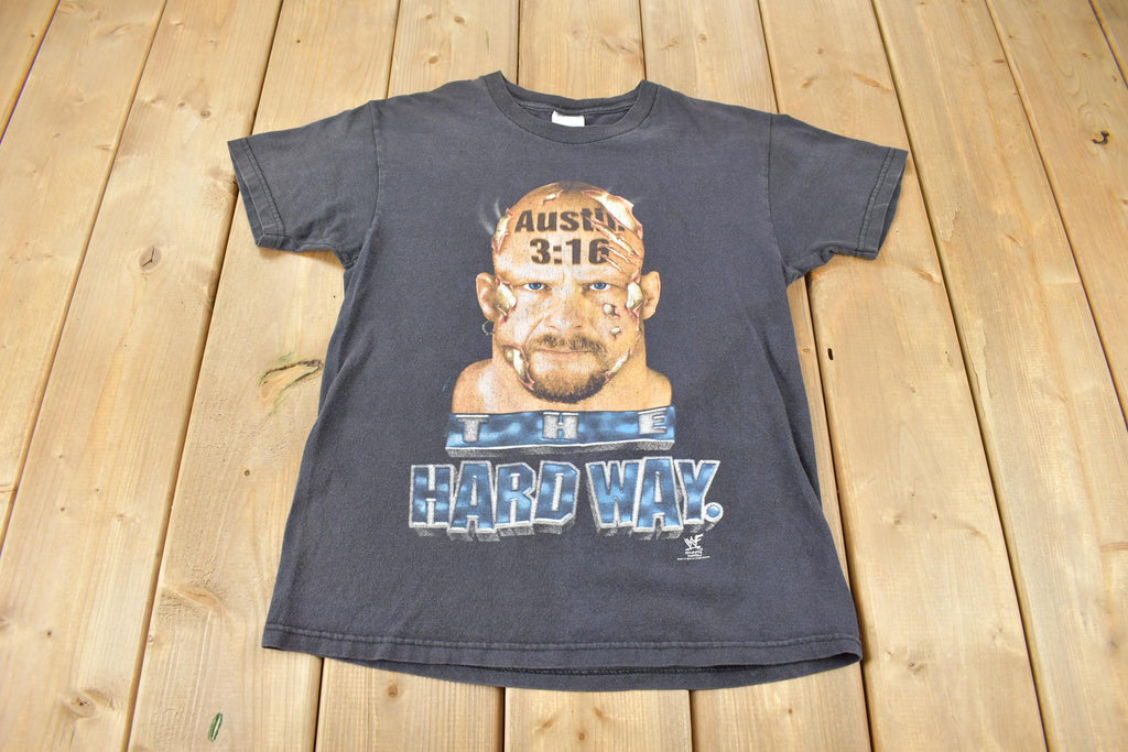 Vintage 1998 Stone Cold Steve Austin The Hard Way Wrestling Graphic T-Shirt