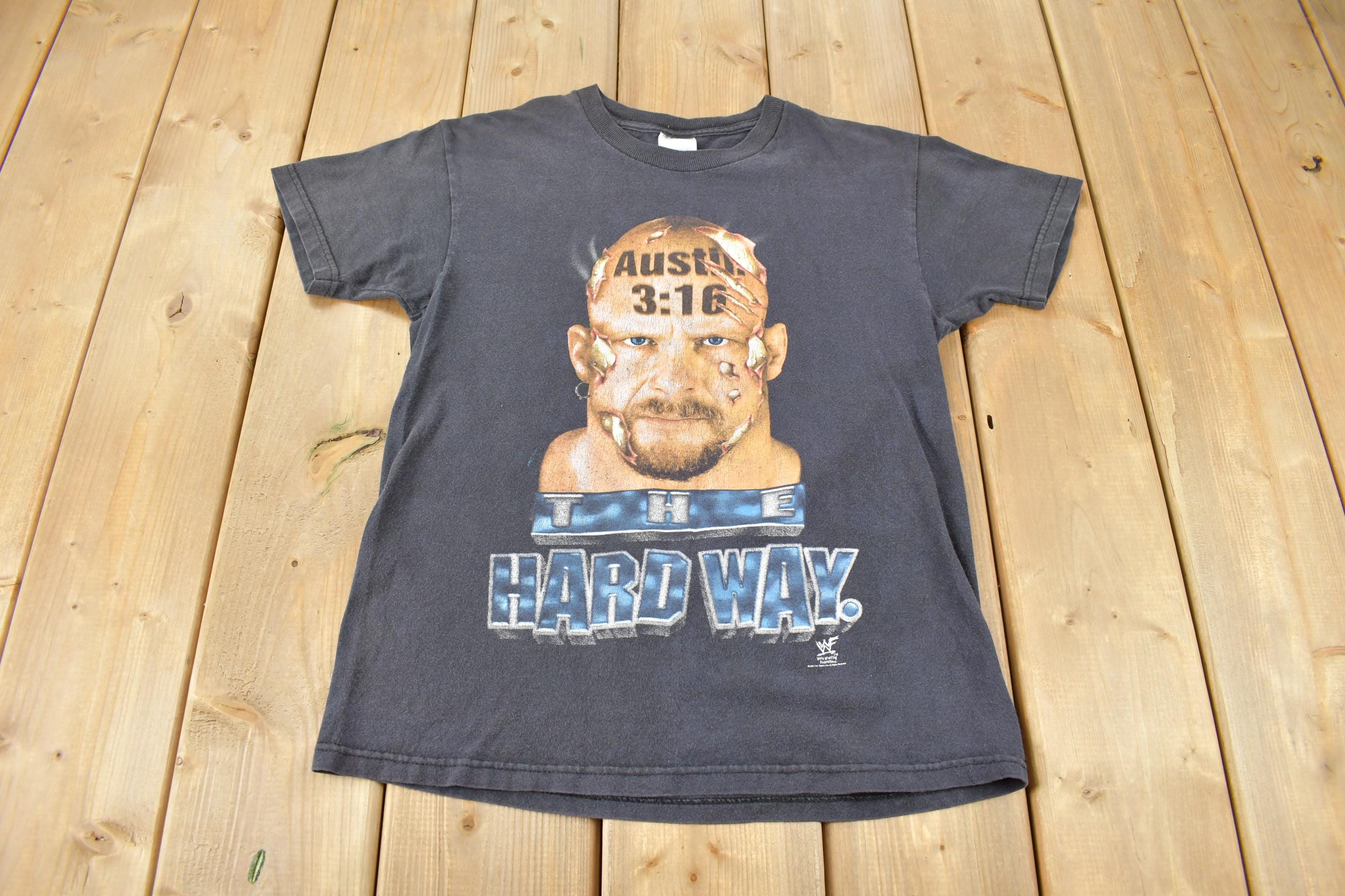 Vintage 1998 Stone Cold Steve Austin The Hard Way Wrestling Graphic T-Shirt