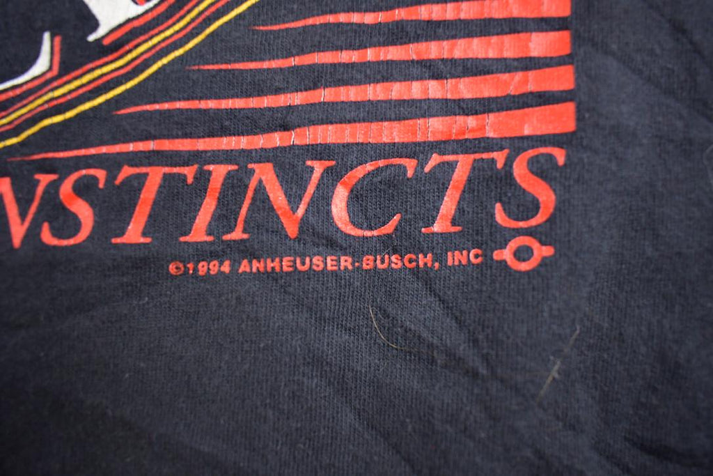 Vintage 1994 Red Wold Tennesse River Gold Single Stitce T-Shirt Made In USA