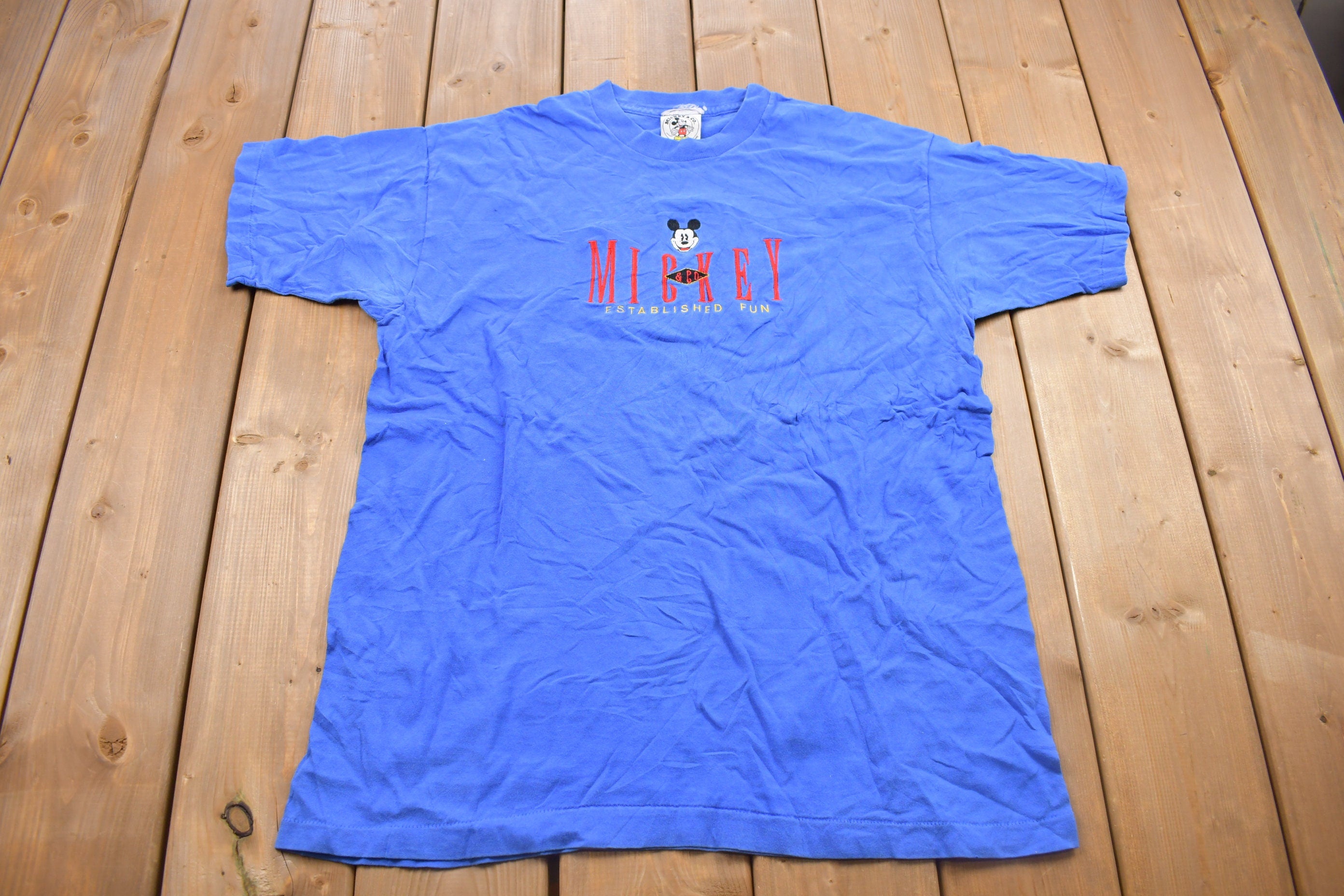 Vintage 1990s Disney Mickey Mouse Graphic T Shirt  Vintage T Shirt  Streetwear  Graphic Tee  Single Stitch  Cartoon Vintage