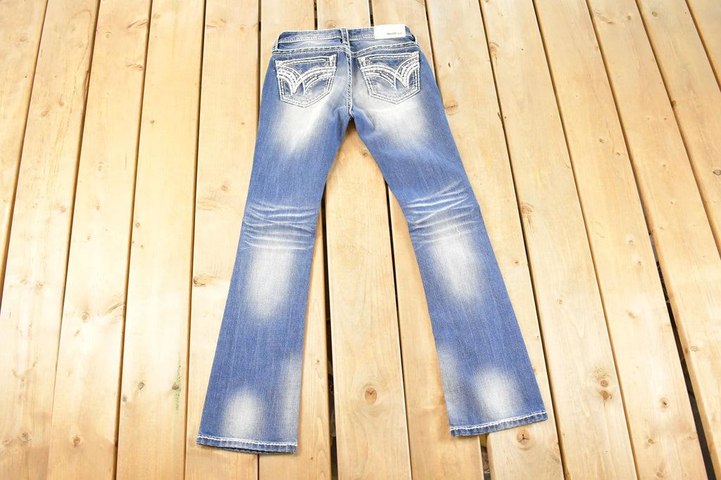 Vintage Deadstock Y2K Grace LA Bedazzled Low Rise Jeans Women's Size 27 x 29