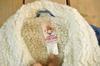 Vintage 1990s Fashioned Sportswear Sherpa Lined Denim Jean Jacket Men's Medium
