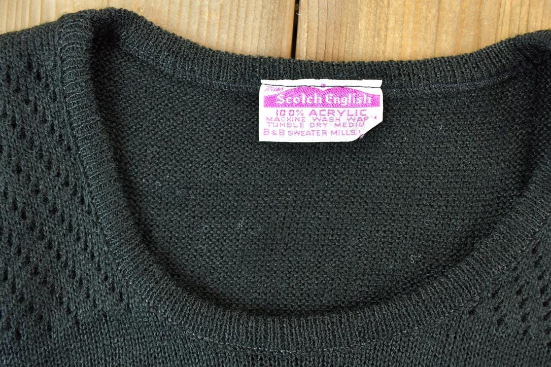 Vintage 1970s Scotch English Single Stitch Knit T-Shirt