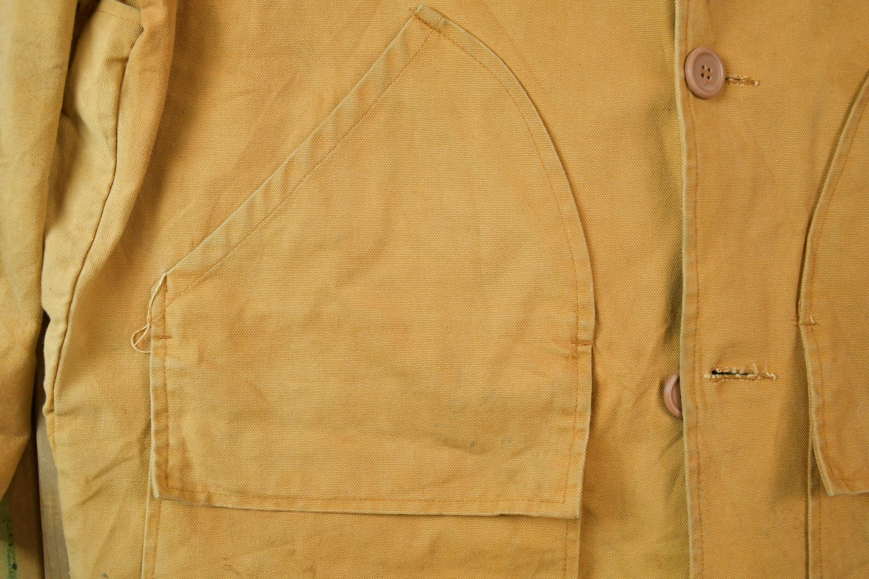 Vintage 1980s Distressed D-pocket Game winner Blanket Lined Hunting Jacket Made In USA