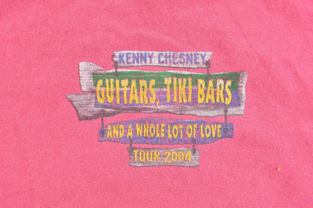 Vintage 2004 Kenny Chesney Guitars And Tiki Bars Tour Band Long Sleeve T-shirt /
