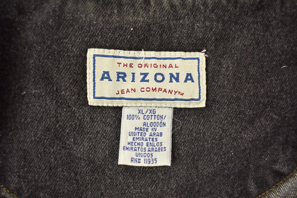 Vintage 1990s Arizona Jean Company Hot Air Balloon Embroidered Denim Vest
