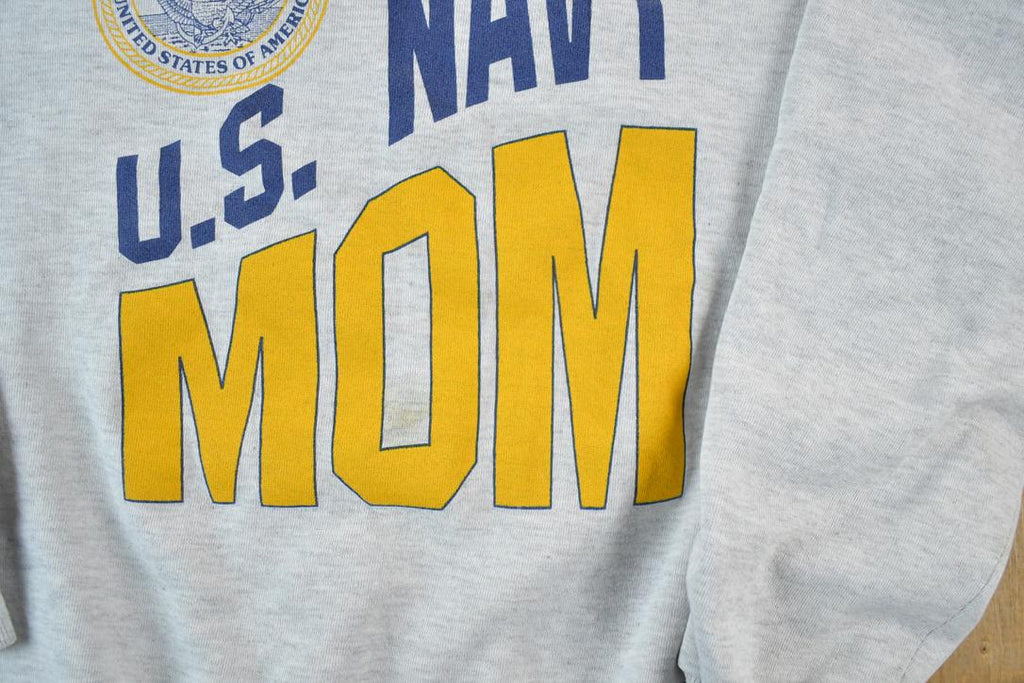 Vintage Navy Mom Military Crewneck Sweater