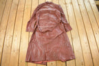 Vintage 1980s Ami Leather Trench Coat Women's Small