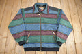 Vintage 1990s Obermeyer Ski Wear Fleece Sweater / Outdoorsman / 90s Sweater / Streetwear / Hiking / Fleece Zip up / Pattern