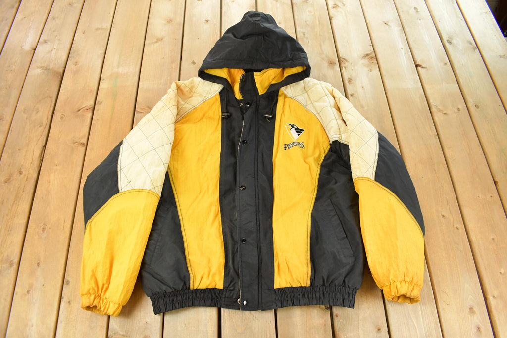 Vintage 1990s Pittsburgh Penguins NHL Starter Hooded Jacket Men's XL