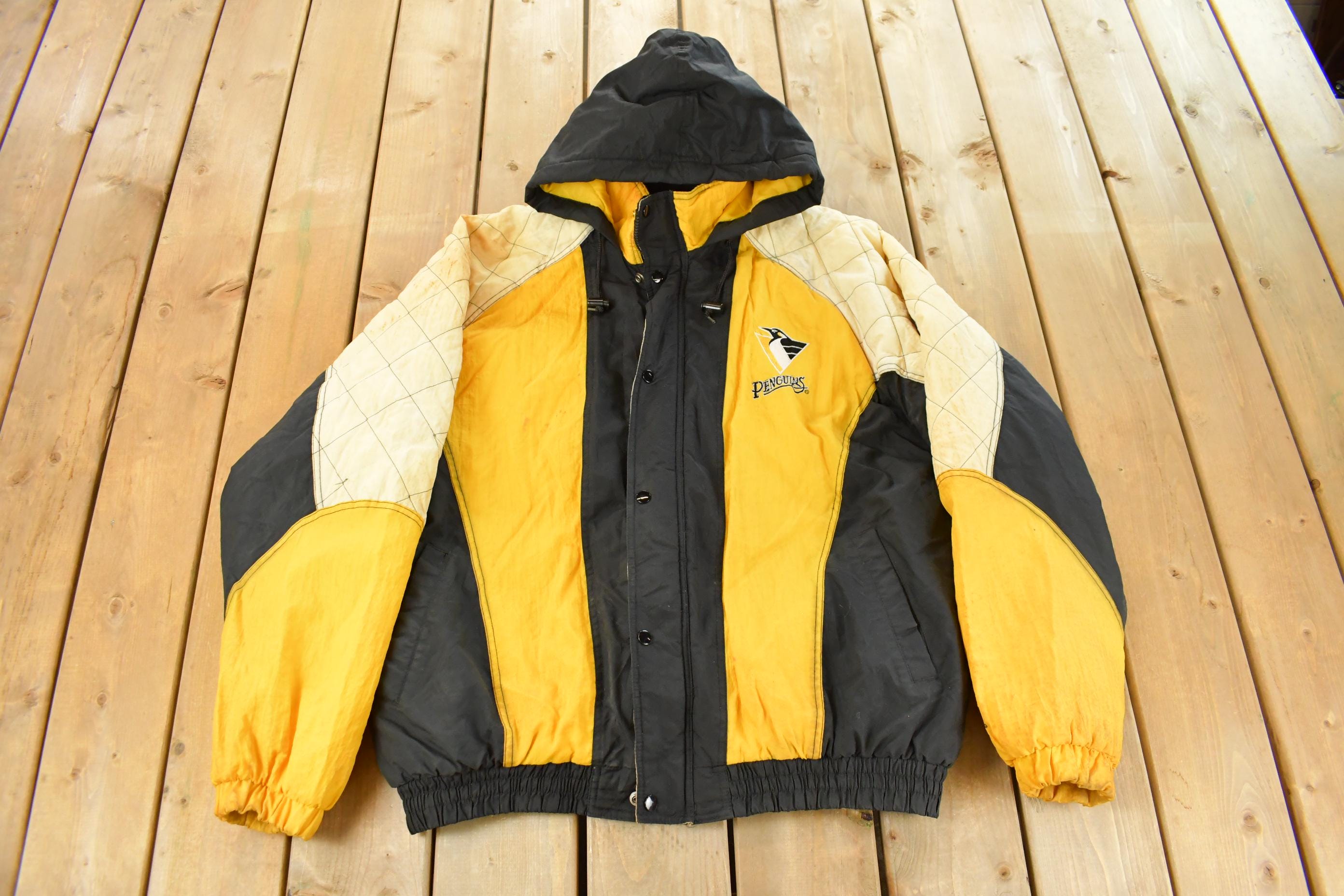 Vintage 1990s Pittsburgh Penguins NHL Starter Hooded Jacket Men's XL
