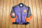 Vintage 1990s Micheal Hoban Martial Arts Patchwork Leather Jacket