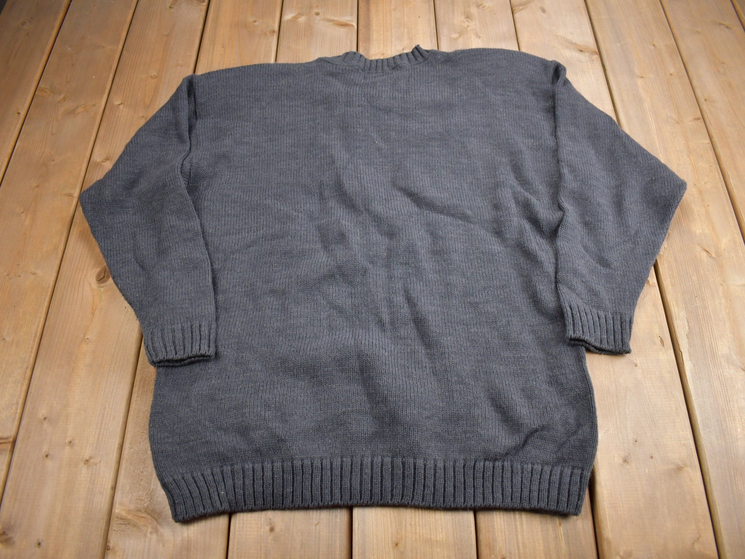Vintage 1990s Joyce Textured Knit Crewneck Sweater