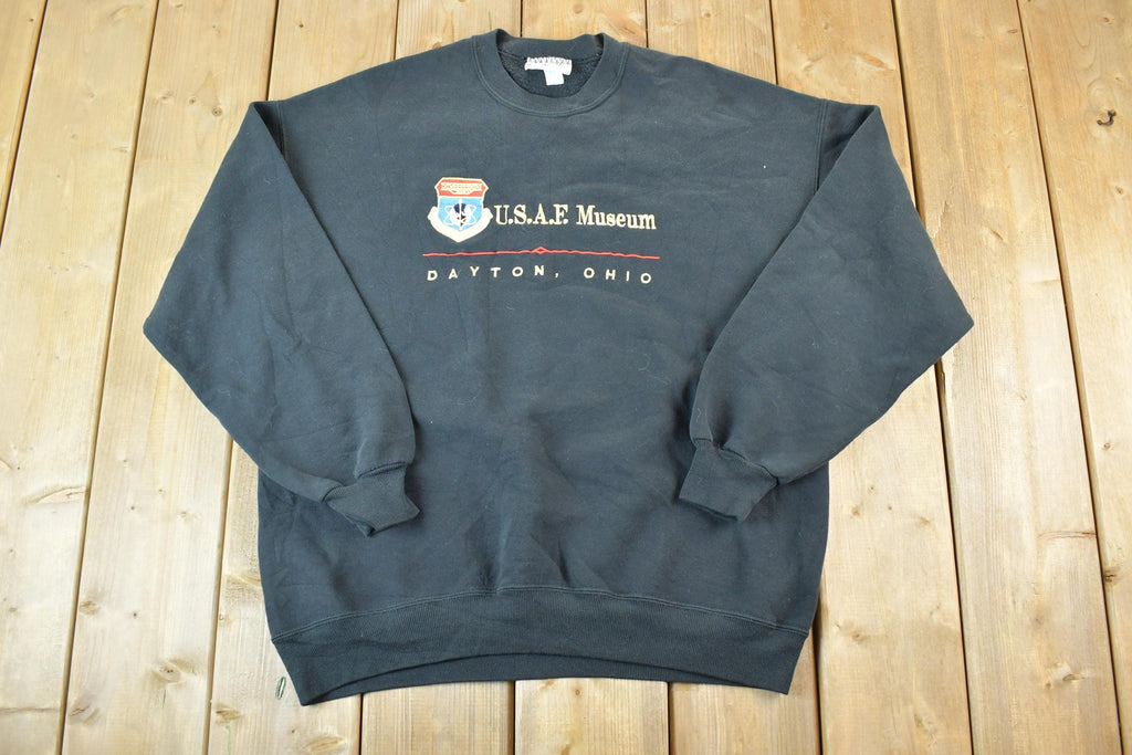 Vintage 1990s USAF Museum Dayton Ohio Souvenir Crewneck Sweatshirt Made In USA