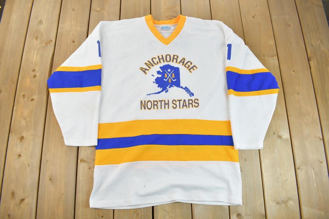 Vintage 1980s Anchorage North Stars Folz Hockey Jersey
