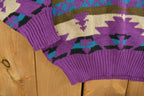 Vintage 1990s Trend Basics Knitted Chevron Geometric Crewneck Sweater  Vintage 90s Crewneck  All Over Pattern  Abstract Pattern