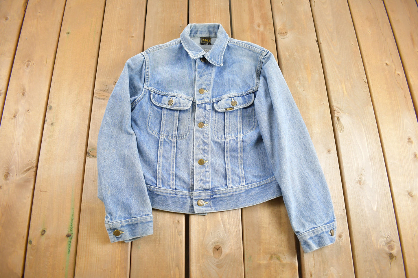 Vintage 1970s Lee Jean Jacket / Vintage Denim / Biker Jacket / True Vintage / Made In USA / Vintage Trucker Jacket