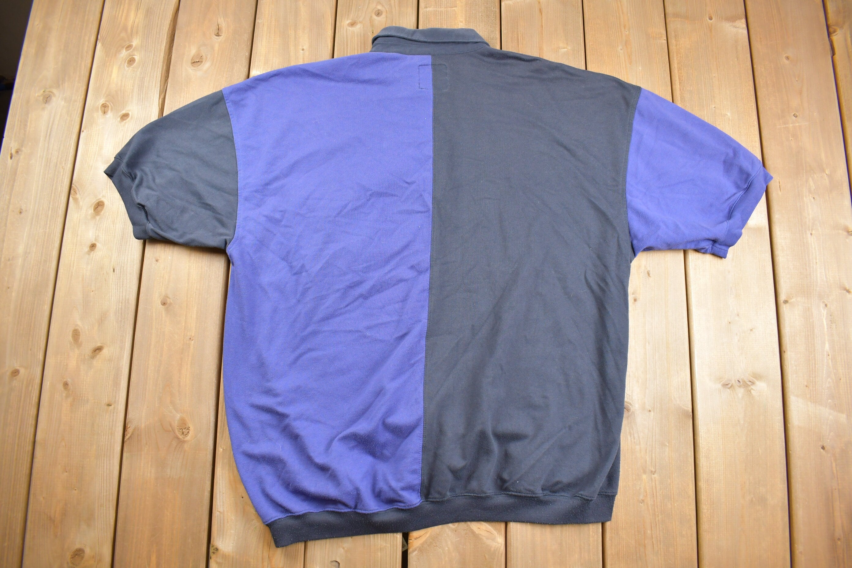 Vintage 1990's Short Sleeve Collared Porshca Sweatshirt