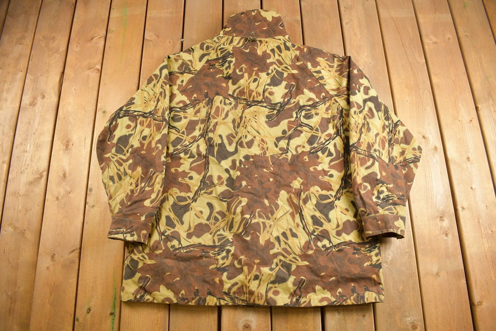 Vintage 1980s Game Hide Camouflage Hunting Jacket