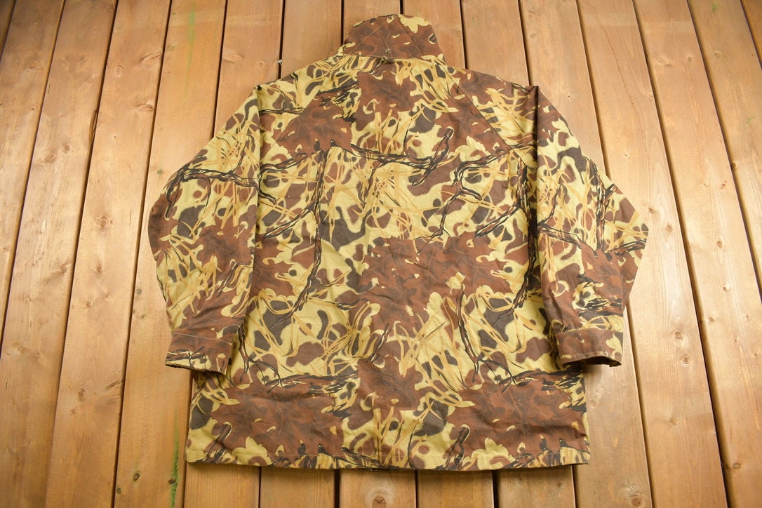 Vintage 1980s Game Hide Camouflage Hunting Jacket