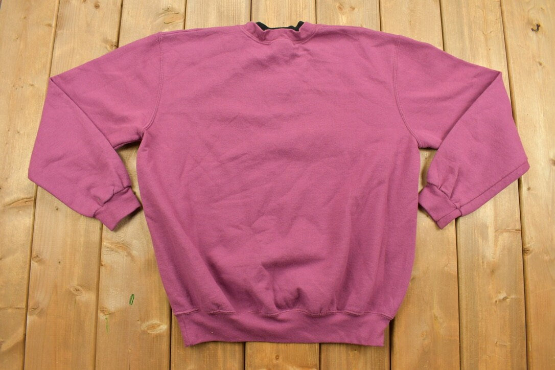 Vintage 1990s Top Stitch Morning Sun Embroidered Graphic Crewneck  90s Crewneck  Animals  Vintage Sweatshirt  Pullover Sweatshirt