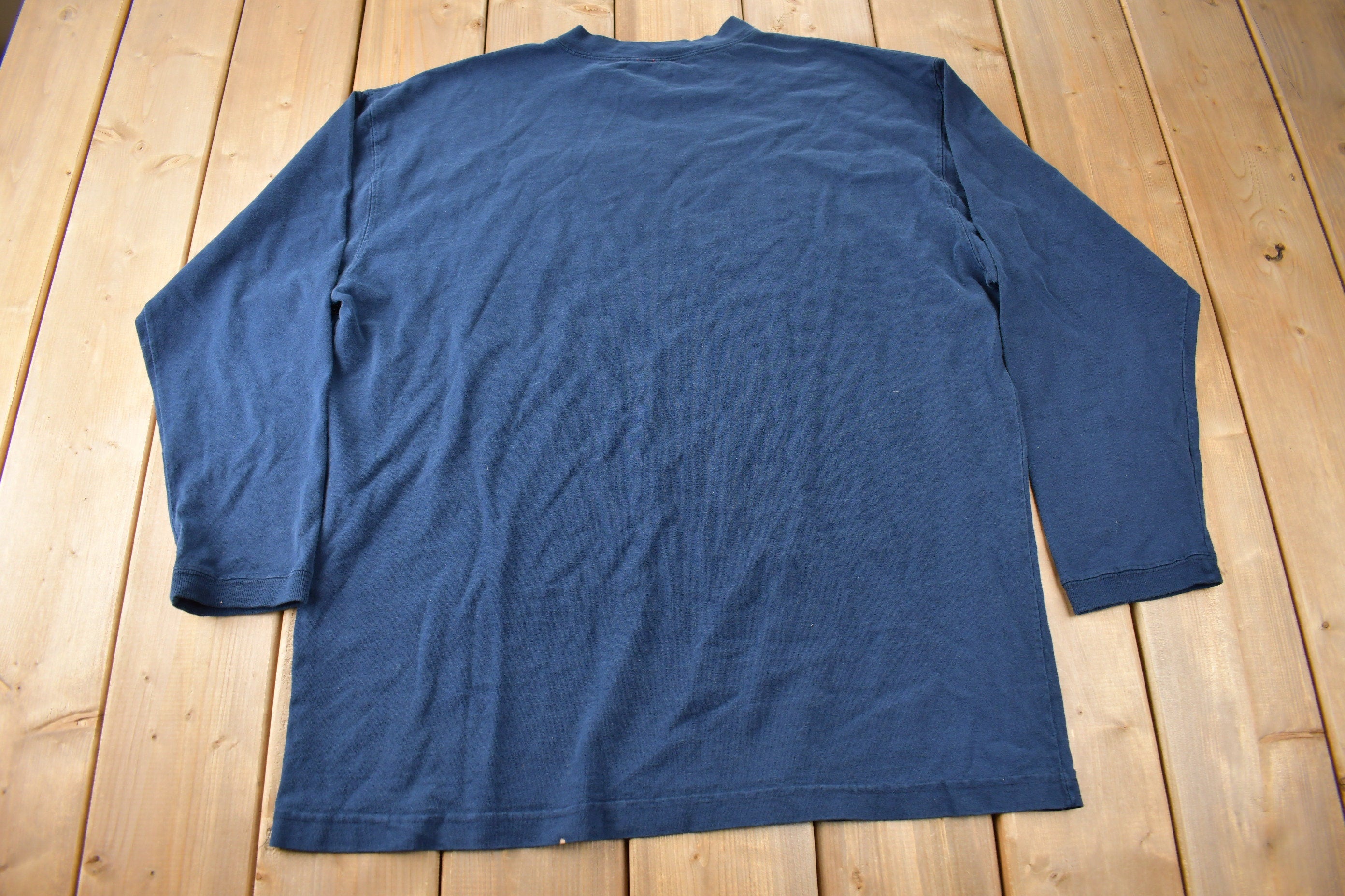 Vintage 1990s Weaver Tough Clothing Long Sleeve Graphic T Shirt Made In USA