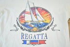 Vintage 1990s Regatta Sailing Souvenir Single Stitch Graphic Print T-Shirt Made In USA
