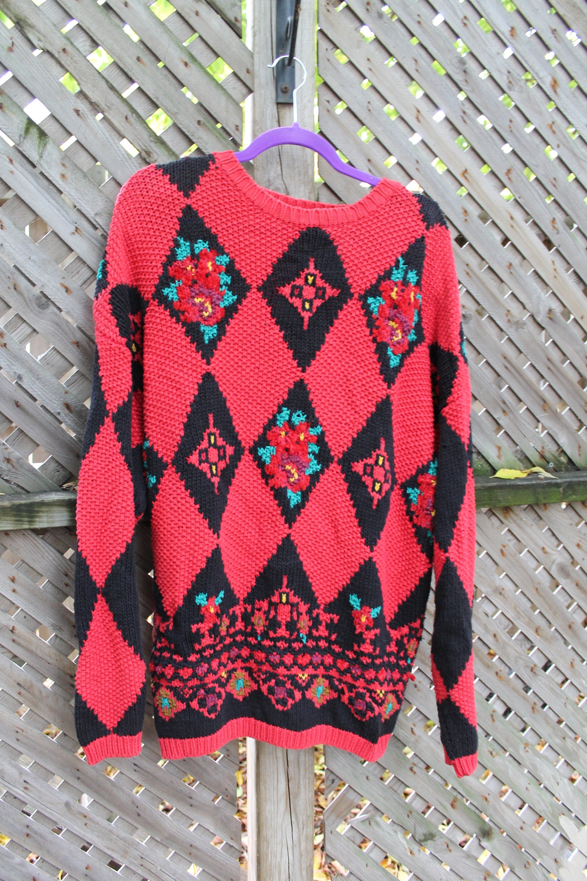 Vintage 1990s All Over Pattern Crewneck /