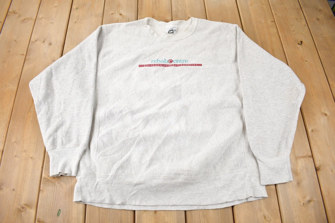 Vintage 1990s Muskegon General Hospital Rehab Centre Crewneck Sweatshirt Made In USA