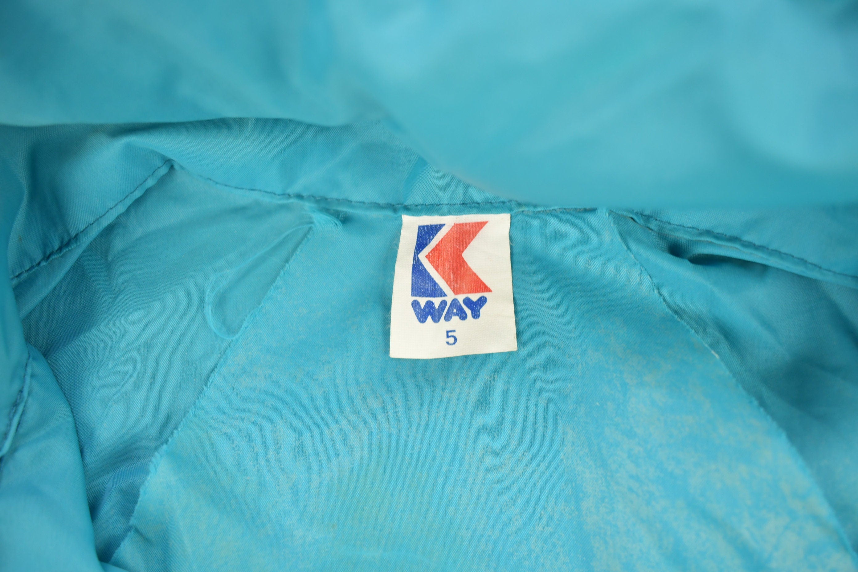Vintage 1980s K Way Blank Windbreaker Jacket