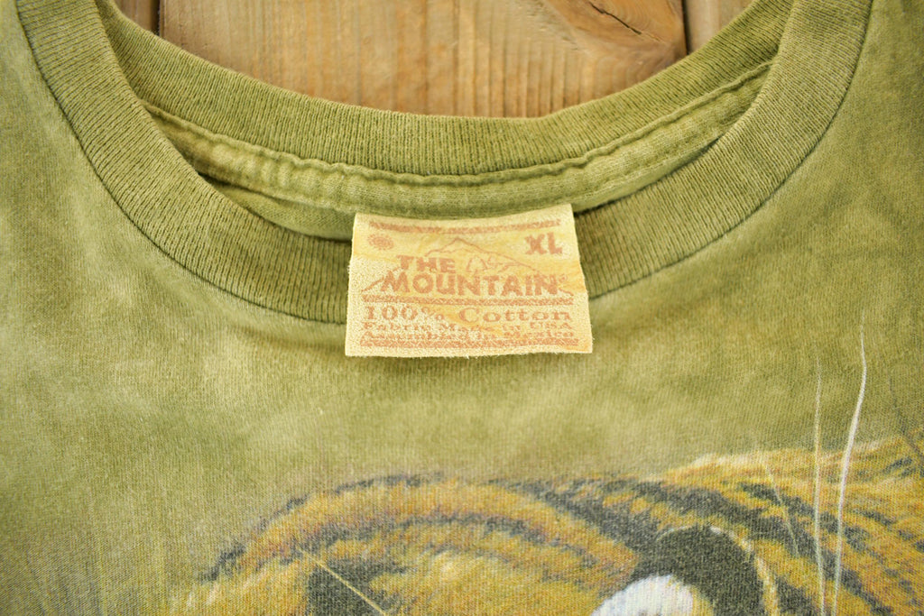 Vintage 1999 The Mountain Tiger Souvenir Graphic Print T-Shirt Men's XL