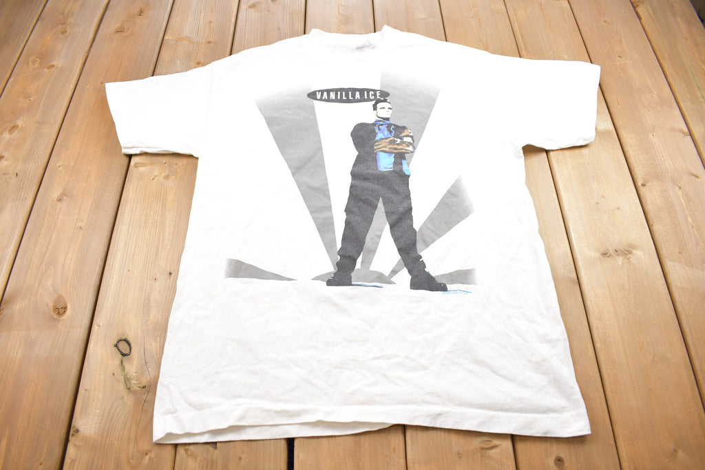 Vintage 1990 Vanilla Ice Rap Graphic Sof Tee T Shirt