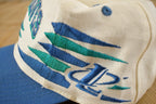 Vintage 1990s Minnesota Timberwolves NBA Diamond Cut Snapback Hat / 90's Logo Athletic Embroidered Basketball Shark Tooth Cap