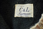 Vintage 1970s C & L Sportswear Light Brown Plaid Jacket