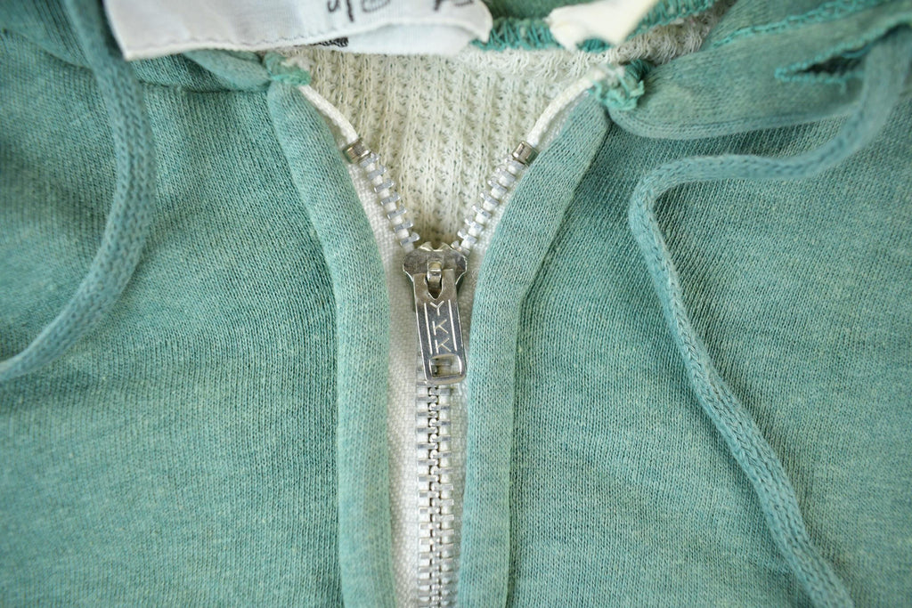 Vintage 1980s McGregor Competitors Thermal Lined Full Zip Blank Hoodie Men's Small  80s Hoodie  Sun Faded  Blank  Heavyweight