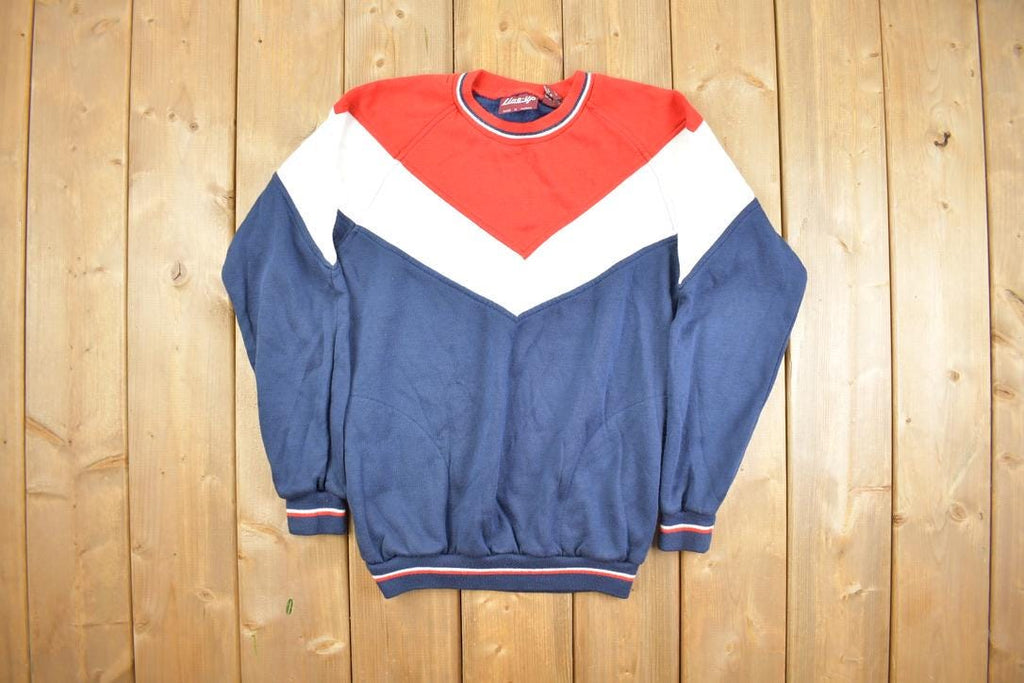 Vintage 1980s Line Up Striped Crewneck Shirt