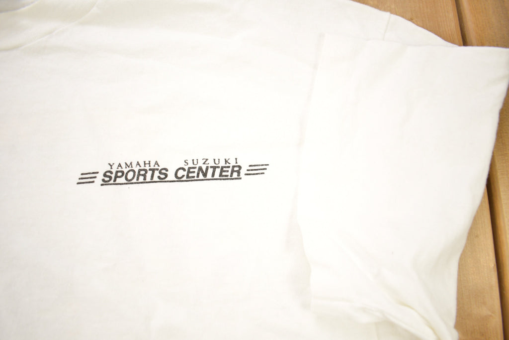 Vintage 1990s Yamaha Suzuki Sports Center Graphic T Shirt