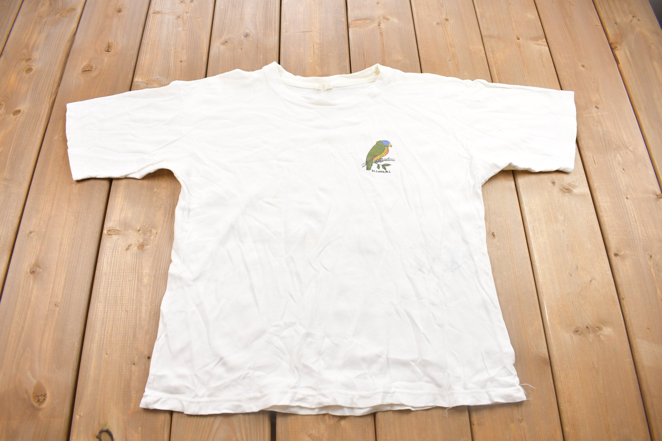 Vintage 1980s St Lucia Souvenir T Shirt
