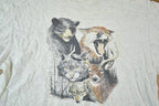 Vintage 1990s Forest Animals Outdoorsman Wolf T-Shirt Mens L