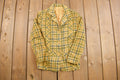Vintage 1960s Plaid Vintage Button Up Blazer Shirt