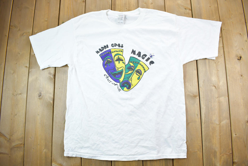 Vintage 1990s Mardi Gras Magic Graphic T-Shirt