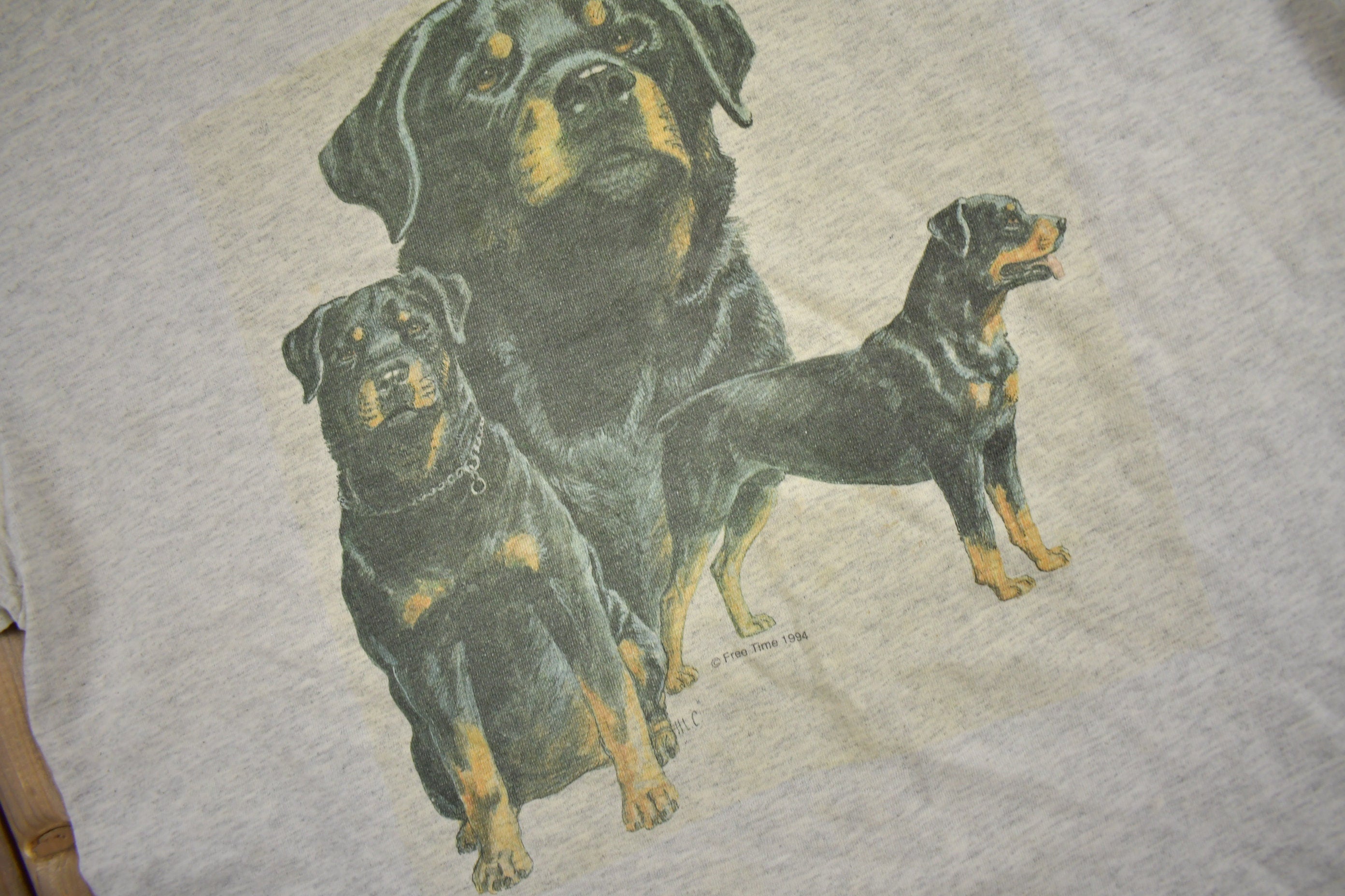 Vintage 1994 Rottweiler Dog Graphic T-Shirt