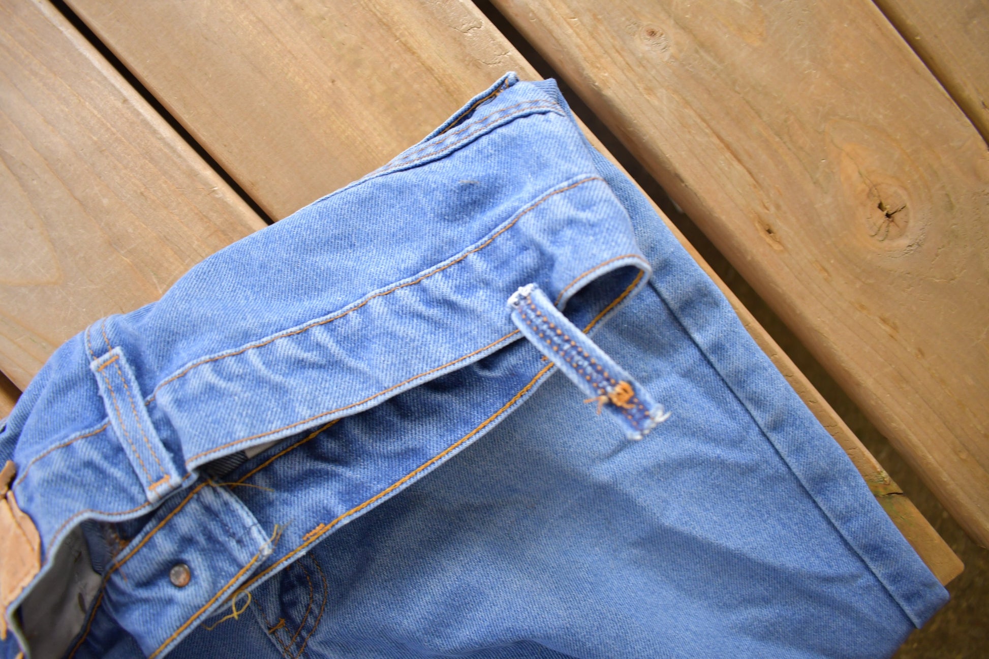 Vintage 1970s Levi's Orange Tab Jeans Size 33 x 32