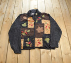 Vintage 1990s Crystal Kobe Fall Weather Embroidered Knit Cardigan Sweater
