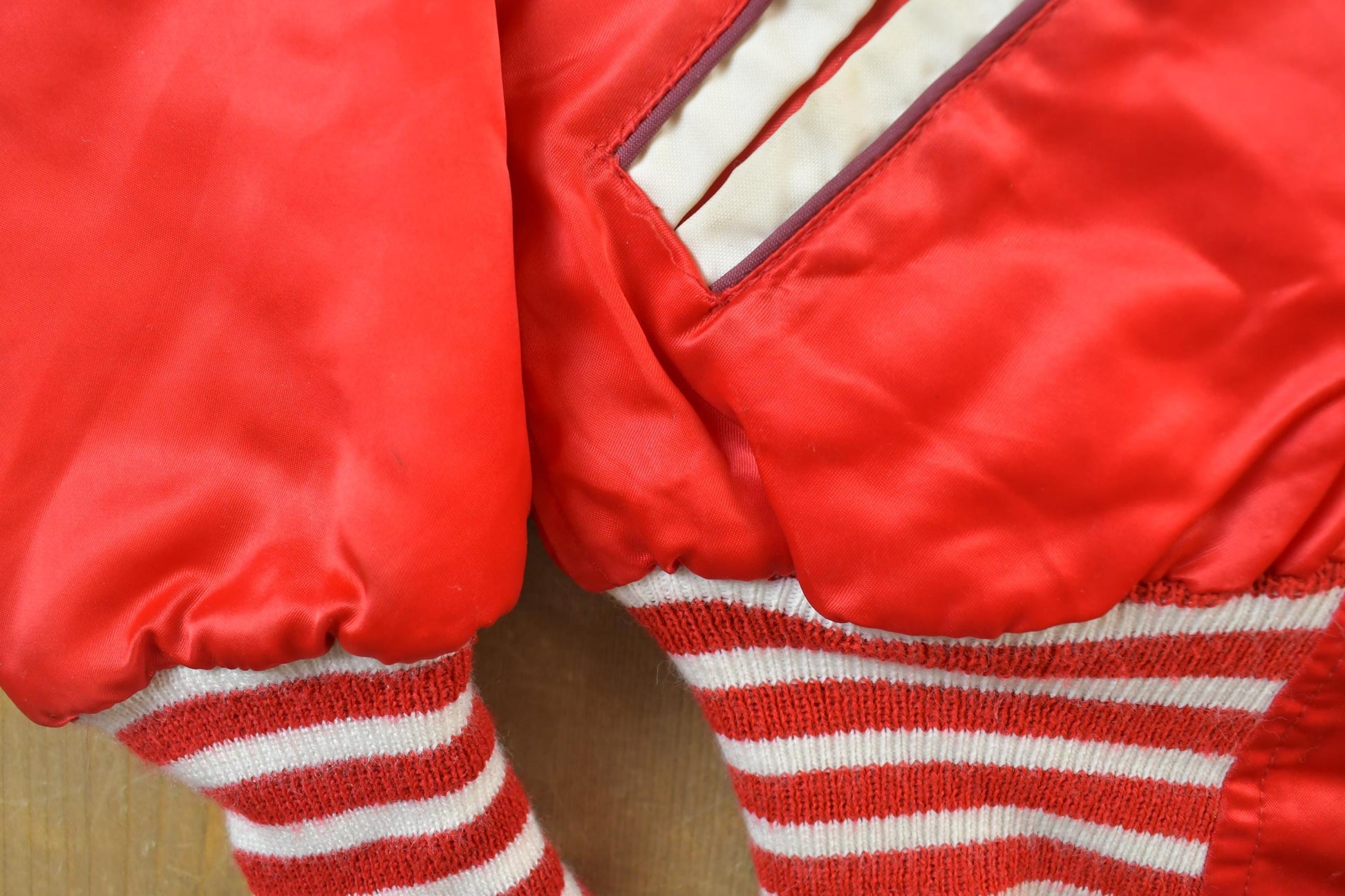 Vintage 1970s YM York Mills Youth Snap Button Satin Embroidered Jacket Made In USA